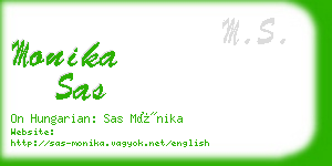 monika sas business card